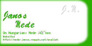 janos mede business card